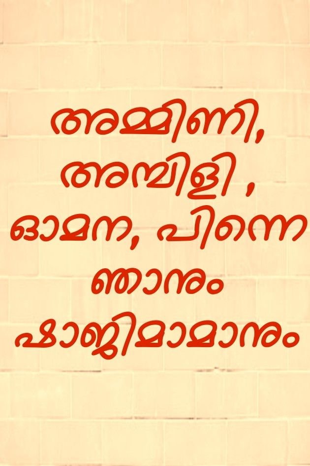 അമ്മിണി, അമ്പിളി , ഓമന. ഞാനും പിന്നെ ഷാജി മാമനും